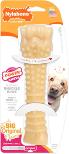 Nylabone Textured Knuckle Bone Power Chew Toy for Dogs, Durable & Tough Dog Toys for Aggressive Chewers, Original Flavor, X-Large - Over 50 Ibs, 1 Count