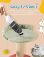 Flower Cat Tree Tower, 59 Inches Cute Cat Tree for Indoor Cats w/Sisal Covered Cat Scratching Posts Stand Cozy Condo, Sturdy Padded Top Perch and Bell Ball Colorful Cat Tree House for Indoor Cats