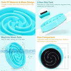Slow Feeder Large Dog Bowl - Non Slip Maze Puzzle Bowl for Medium Dogs - Blue