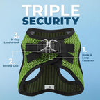 Best Pet Supplies - All Weather Mesh/Plush, Reflective, No Pull Harness for Small, Medium Dogs, Cats - Secure with Hook & Loop Fastener, Buckle, Double D-Rings - Lime Green 2-Tone, S
