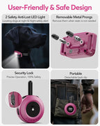 Jugbow Dog Shock Collar - 3/4 Mile Dog Training Collar with Remote for Large Medium Dogs, Rechargeable IPX8 Waterproof E-Collar with 3 Training Modes, LED Light & Security Lock (Pink)