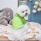 KOOLTAIL Dog Hoodie for Large Medium Small Dogs, Soft and Warm Pet Sweater with Leash Hole and Pocket Boy Girl, Puppy Fall Winter Jacket Clothes, French Pitbull Cold Weather Coat Sweatshirt,Green SM