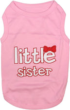 Parisian Pet Dog Shirt - 100% Cotton Shirts for Medium Dogs - Pink Sleeveless Girl Pet Clothes - Lightweight and Breathable Puppy Clothes - Stretchy Dog Apparel for Little Sister Dogs