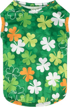 CuteBone Dog Shirts 2-Pack St.Patrick's Day & Easter Soft Pet Clothes Breathable Summer Vest for Small Puppy and Stretchy Cat Apparel 2BX12XS