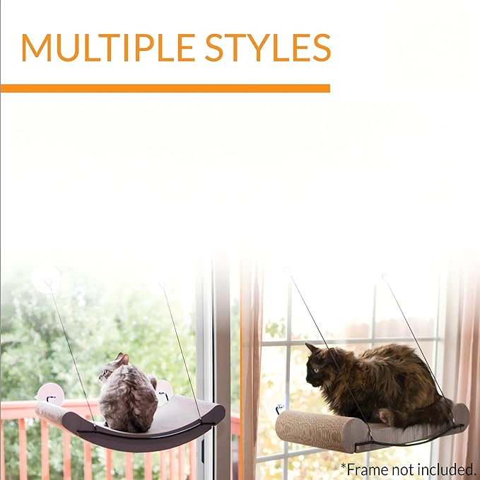 Wavy Window Cat Scratcher Cradle Refill, Durable Cardboard Kitty Sill Pad (Frame Not Included), Space-Saving，11"x 20"x 2"