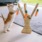 Hypeety Natural Rattan Carrot Chew Toy for Rabbits Durable Bunny Toys for Indoor Bunnies Safe Chewing and Climbing Enrichment