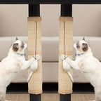 JanYoo 2 Pieces Cat Scratcher Mat for Table Leg Sisal Cat Scratching Pad Scratch Mat for Cat Scratch Pad Rug 19.69 × 9.84 in(Beige)