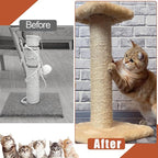 98FT/30M Natural Sisal Rope for Cat Scratching Posts, 6mm Thick Jute Hemp Cat Rope for Cat Tree Replacement, Cat Scratch Post Repair, DIY Projects, and Furniture Wrapping