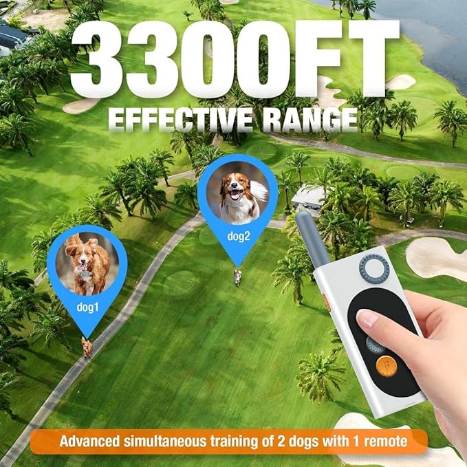 Dog Training Collar with Remote Control, 3 Modes, Voice Control