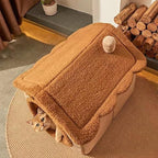 Cat Bed for Indoor Cats, Cozy Cave Bed Cat House Cats Tent with Removable Cushion Pillow, Soft Warm Pet House, Cute Bear Pet Nest for Kitten Small Dogs (Brown, M-18.1x14.57x15.75 Inches)