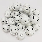 50 Pieces Small Bells for Crafts, 1 Inch Jingle Bells Little Bells for Crafting Dog Training Doorbell Cat Collar Christmas Tree Wedding Decorations (White)