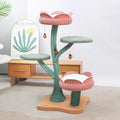 Happy & Polly Tulip Design 47.8-in Fleece Large Cat Tree (Pink)