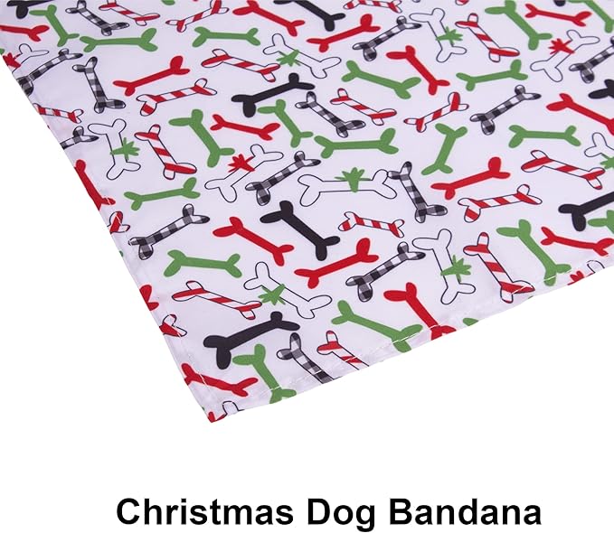 ADOGGYGO 4 Pack Dog Bandana Christmas Pet Scarf Triangle Bibs Kerchief Set Puppy Christmas Costume Accessories Decoration for Small Dogs (Small)
