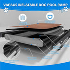 Vapaus Inflatable Dog Boat Ramp for Large Dogs – Floating Pup Ladder with Anti-Slip Surface, Portable Dog Water Ramp for Pool Dock Lake Boat – Heavy Duty Pet Boarding Platform
