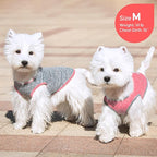 KYEESE 2Pack Dog Shirt, Lightweight Sun Protection Sleeveless Dog T Shirts for Small Dogs, Breathable Pet Reflective Tank Top Summer Dogs Clothes for Outdoor Walking, Coral Red+Grey, L