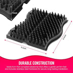 The Original ScratchnAll Animal Scratch Pad, Flexible Acupressure Nubs & Interlocking Design, Very Durable & All-Weather, Great for Domestic, Barnyard and Zoo Animals - USA Made, Black