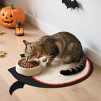 iplusmile Halloween Cat Scratch Mat, Bats Shaped Sisal Scratching Pad, 12" x 12"