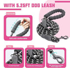 AUROTH Dog Harness and Leash Set, Soft Padded Service Dog Vest with 5.25FT Dog Leash, No Choke, Easy On Pet Vest, Adjustable Reflective No Pull Dog Harness for Large Dogs, Easy Walking and Training