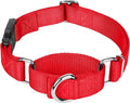 Martingale Collar for Dogs with Quick Release Buckle, Heavy-Duty Solid Color Nylon Training Collars - Adjustable No-Slip Design for Medium & Large Dog
