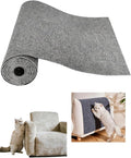 Heavy-Duty Cat Scratch Couch Furniture Protector, Adhesive Cat Scratch Pad Deterrent for Furniture, DIY Climbing Cat Scratcher Couch Protector from Cat Claws Scratching (Premium Grey, 78.7x15.7Inch)