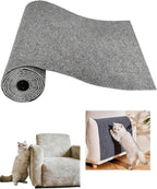 Heavy-Duty Cat Scratch Couch Furniture Protector, Adhesive Cat Scratch Pad Deterrent for Furniture, DIY Climbing Cat Scratcher Couch Protector from Cat Claws Scratching (Premium Grey, 78.7x15.7Inch)
