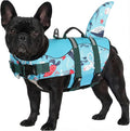 ASENKU Dog Life Jacket - Pet Safety Vest for Swimming & Boating, Shark Life Jacket with Floatation, Dog Lifesavers Swimsuits for Small Medium Large Dogs (Ocean, M)