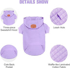 BEAUTYZOO Dog Sweaters for Large Dogs Girls Boys, Warm Winter Dog Hoodie Sweatshirt with Pocket & Leash Hole,Soft Waffle-Like Laminated Cotton Pet Clothes for Big Breeds Indoor Outdoor Cold Weather