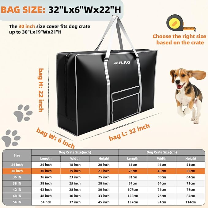 Storage Bag for Collapsible Dog Crate, Large Capacity Travel Case, Also Fits Most Pop Up Playpens, Soft Dog Beds & Cat Houses, Car Trunk Organizer
