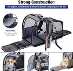 Lekebobor Large Cat Backpack Carrier Expandable Pet Carrier Backpack for Small Dogs Medium Cats Fit Up to 18 Lbs, Dog Carrier Backpack,Puppy Backpack Carrier, Striped
