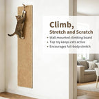 71" X 15.8" Thickened Cat Wall Climbing Carpet, Extra Large Cat Wall Scratcher Mat Tall Wall Mounted Climbing Cat Scratcher with 16 pcs Fixed Nails for Indoor Furniture Couch Sofa Protection (Camel)