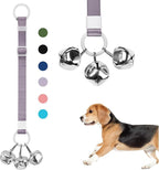 SVD.PET Dog Door Bell with Hanging Ring, Dog Bells to Go Outside for Potty Training, Can Attach to Door Knob or Anywhere Near The Door, Height Adjustable, Loud Jingle Bells for Puppies (Light Purple)
