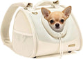 Pet Dog & Cat Chest Carrier Backpack,Adjustable Ventilated Carrier for Small Dogs Cats,Front Facing Puppy Carrier Backpack,Lightweight Doggy Backpack for Travel Hiking Outdoor (Beige)