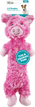 Outward Hound by Charming Pet Lil' Dudes Pig Plush Squeaky Dog Toy