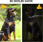 Prong Collar for Large Dogs with Reflective Nylon Cover, Dog Pinch Collar,Dog Training Collar,High Strength Quick Release Metal Buckle,Comfort Rubber Tips (Black，4.0mm, 23.6-Inch)