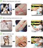 4 Pieces Scratch Cover for Nursing Rehabilitation Cat Boots, Adjustable Bathing Gloves (Green)