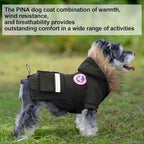 PINA Small Dog Coats - Waterproof, Warm Winter Jacket with Faux Fur Hood, Reflective, Flannel Lined, Windproof