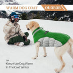 Dog Coats for Small Dogs, Puppy Coat, Warm Winter Jacket, XS Dog Coat with Harness Built in, Waterproof Pet Cold Weather Coats, Puppy Winter Clothes Snowsuit Chihuahua Maltese,Green,XS