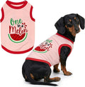 Parisian Pet Dog Shirt – 100% Cotton Shirts for Large Dogs – Pullover Sleeveless Puppy Vest – Breathable Cute Watermelon Pet Apparel – Pink Summer Dog Clothes - Stretchy T Shirts for Dogs