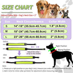 Martingale No Pull Dog Collar for Large Medium Dogs Training Walking, Heavy Duty Nylon Reflective Adjustable Anti Pull Slip Collar with Buckle L Green