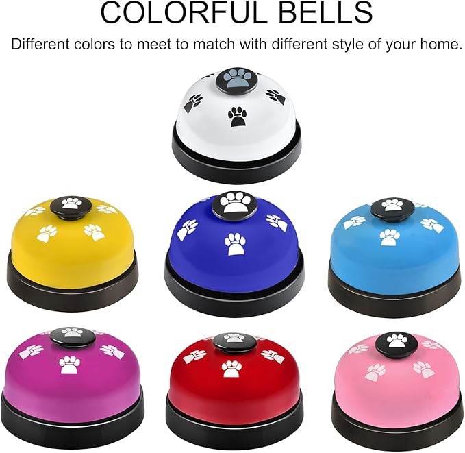 3 Pack Dog Doorbells, Pet Training Bells for Outside Potty Training and Communication, Bell for Dog Cat Puppy Interactive Toys (Purple, 3 Pack)