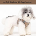 Petank Dog Harness for Small Medium Dogs No Pull, Puppy Harness and Leash Set for Walking, Running, Training, Small Dog Harness, Medium Dog Harness (Brown, XS)