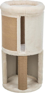 Trixie Giorgia Cat Tower – Cat Tree with Thick Sisal Posts, Caves, Platforms & Hanging Toy – Durable Cat Furniture for Indoor Cats – Beige, 15.7" x 15.7" x 32.3"