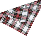Bubblepup Christmas Dog Bandanas, Plaid Reversible Triangle Bibs Scarf Accessories for Dogs Pets