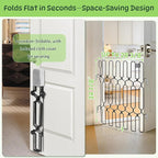 Metal Retractable Door Barrier, Front Door Dog Barrier, 28.4" Wide x 35" Tall, Safety Pet Gate for Front Door & RV, Easy Install Dog Gate, Indoor/Outdoor, Open-Angle Fit