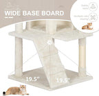 62" Multi-Level Cat Tree Tower with Scratching Posts, Toys & Condo,Compact Floor Footprint & Vertical Space for Multi-Cat HomesSpace-Saving Design for Indoor Kittens-Beige