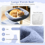 Tangkula Small Cat Tree for Indoor Cats, Cat Tower with Sisal Scratching Posts, Hanging Pompom, Cat Condo with Large Padded Plush Perch for Small Spaces, Kittens (Dark Grey)