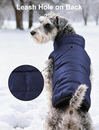 AURUZA Dog Winter Coat, Warm Waterproof Dogs Jacket Small Pet Vest for Medium Dogs Windproof Pet Fleece Vest Snow Jacket for Cold Weather(Navy Blue,XS)