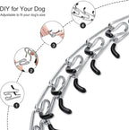 Adjustable Dog Collar with Comfortable Rubber Tip and Quick Release Buckle for Small Medium Large Dogs (Small, Black)