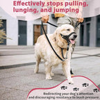 BARKLESS Sturdy No Pull Head Collar for Medium Large Dogs, Gentle Reflective Head Halter with Safety Link, Adjustable Nylon Dog Training Muzzle Leash for Walking Control (Hot Pink, L)