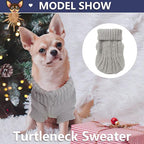 2 Pack Dog Sweaters for Small Dogs, Chihuahua Yorkie Sweater, Dog Clothes Winter Warm Pullover Sweaters, Pet Cat Clothing Cold Weather Puppy Clothes Outfits (XX-Small)